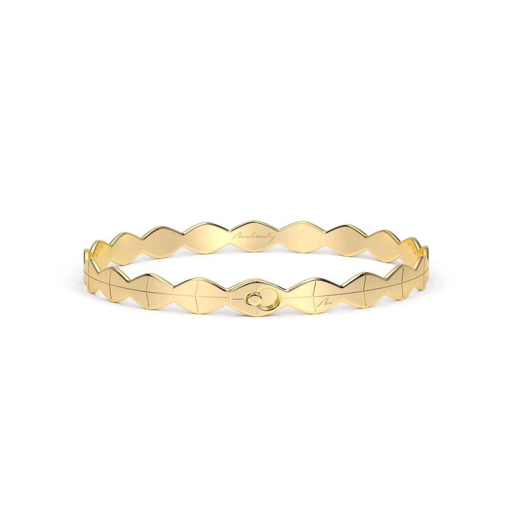 Bratara fixa din aur galben 14 KT, Infinity