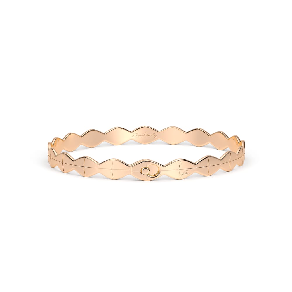Bratara fixa din aur roz 14 KT, Infinity