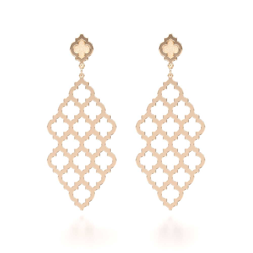 14 KT rose gold Yasmina M earrings