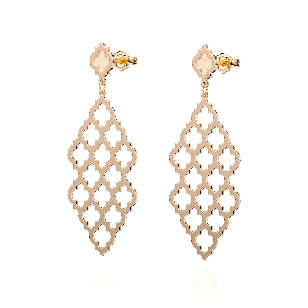 14 KT rose gold Yasmina M earrings