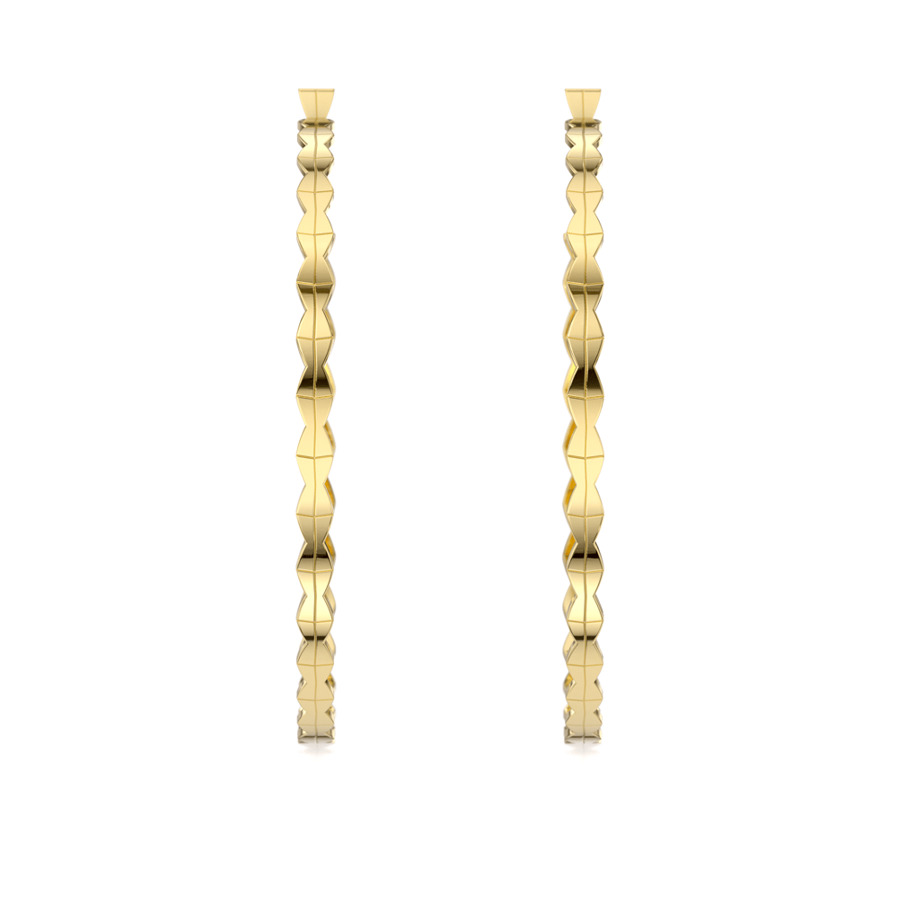 Cercei creole Infinity L, din aur galben 14 KT