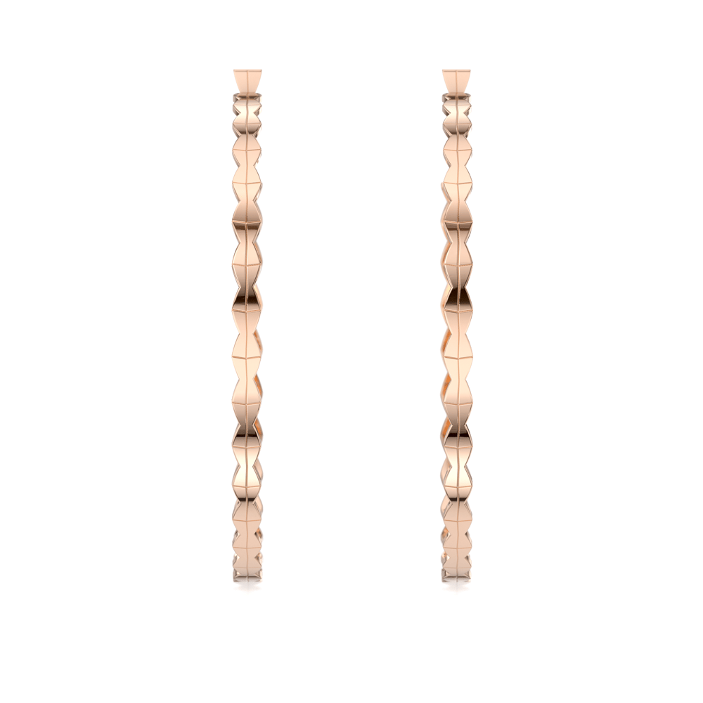 Cercei creole Infinity L, din aur roz 14 KT