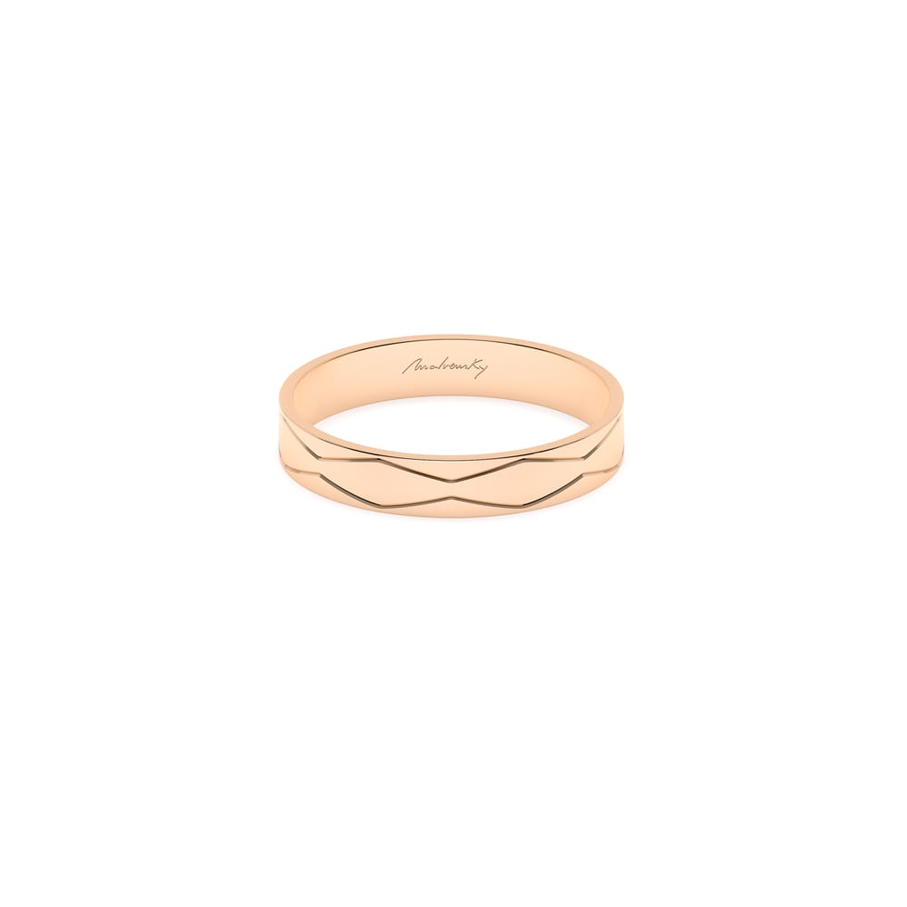 Verigheta aur roz 14 KT, medie, model Infinity Graphic