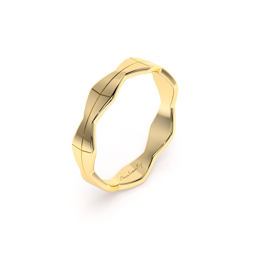 Verigheta aur galben 14 KT, medie, model Infinity
