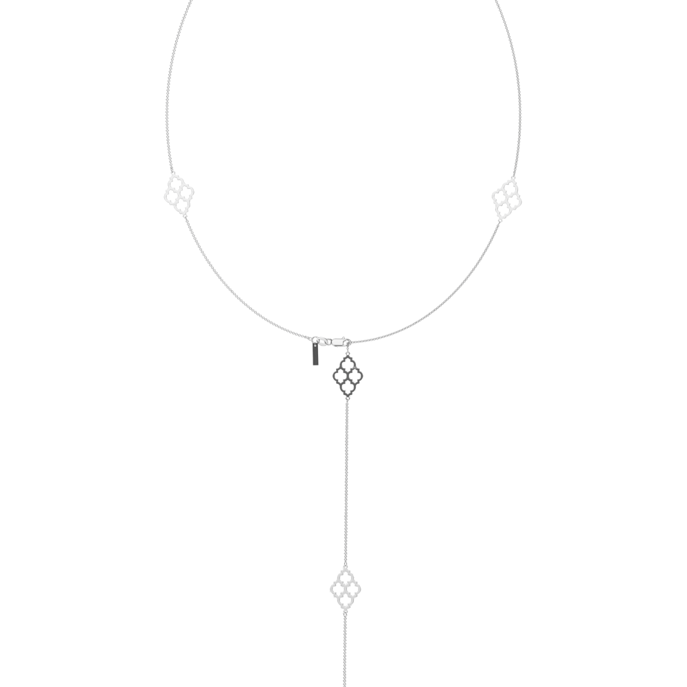 14 KT white gold Amal necklace