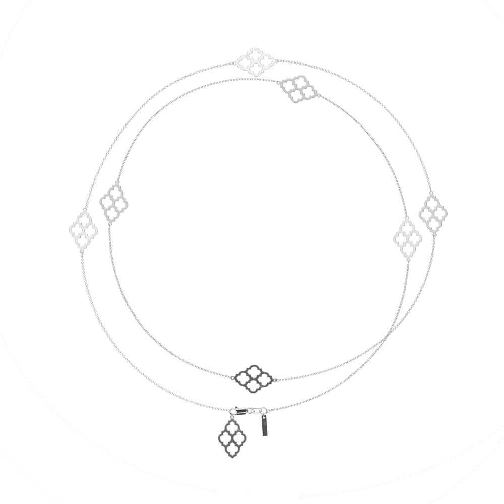 14 KT white gold Amal necklace
