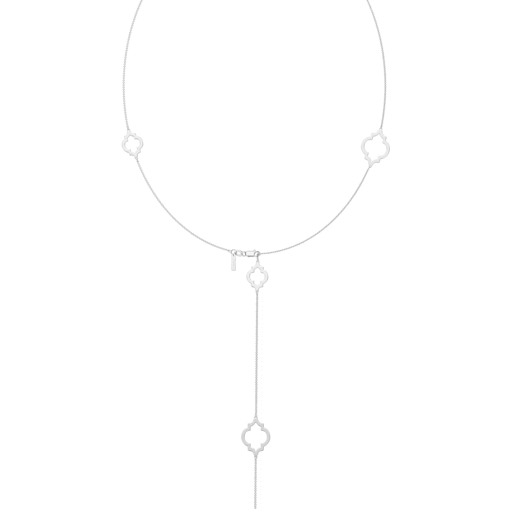 Lantisor Amina, din aur alb 14 KT
