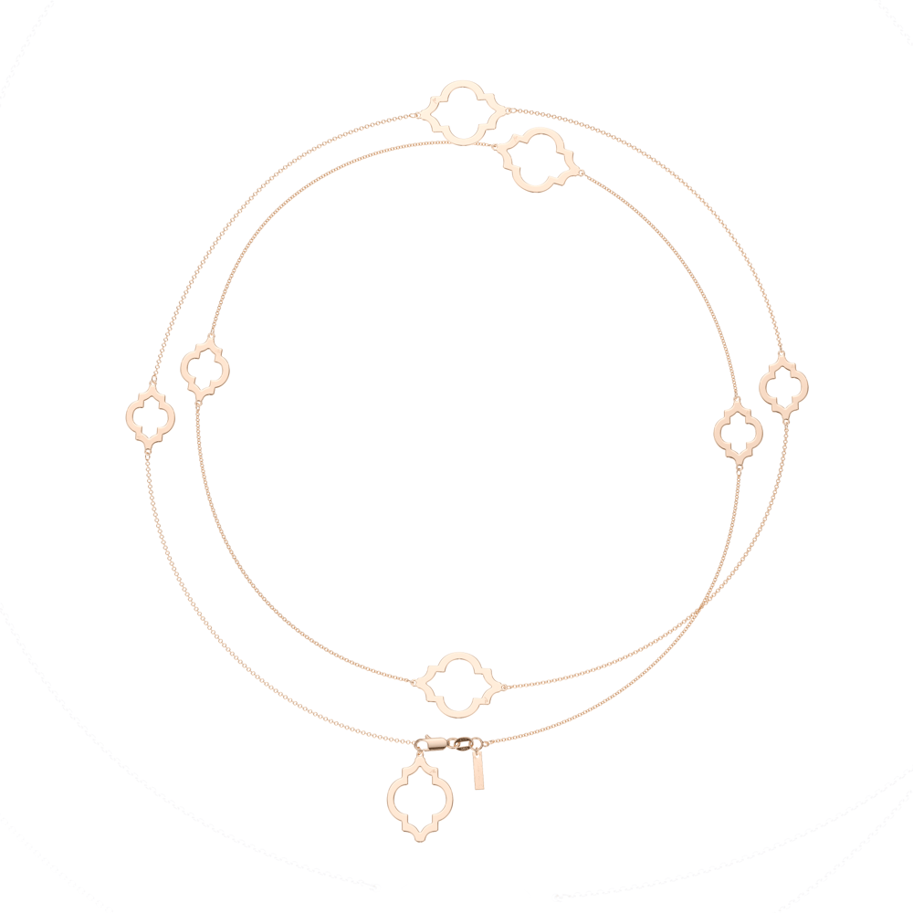 14 KT rose gold Amina necklace