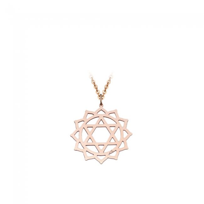 14 KT rose gold Anahata Heart Chakra pendant