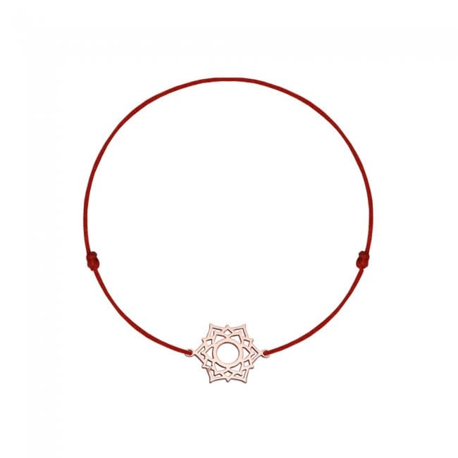14 KT rose gold Sahasrara Crown Chakra bracelet on string