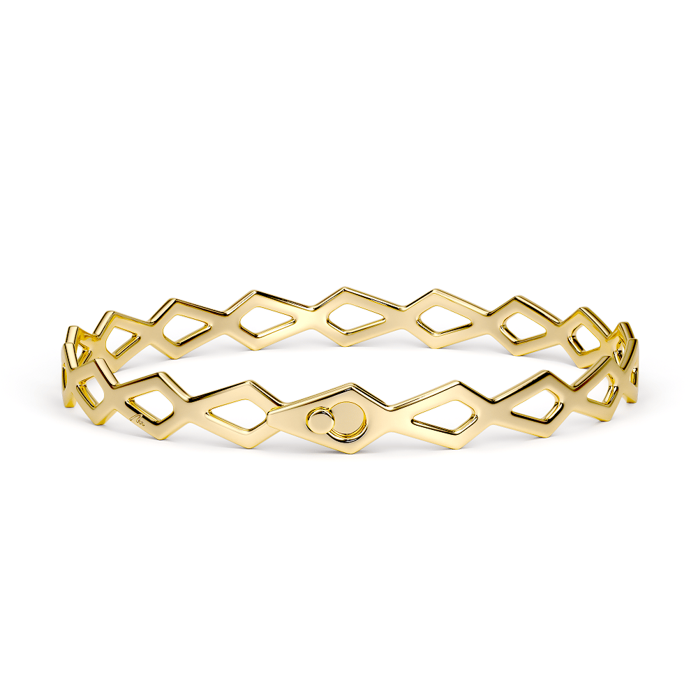 Bratara fixa din aur galben 14 KT, Grace