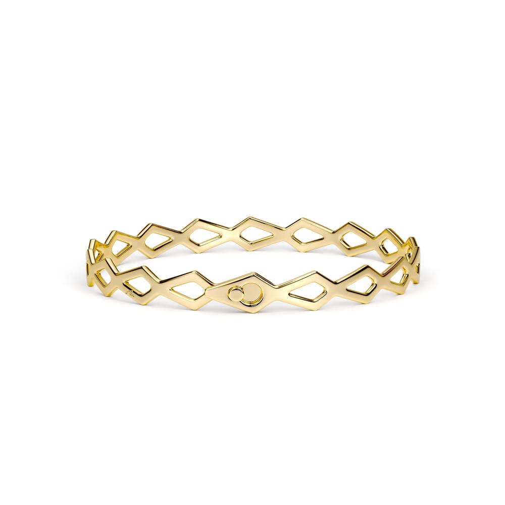 Bratara fixa din aur galben 14 KT, Grace
