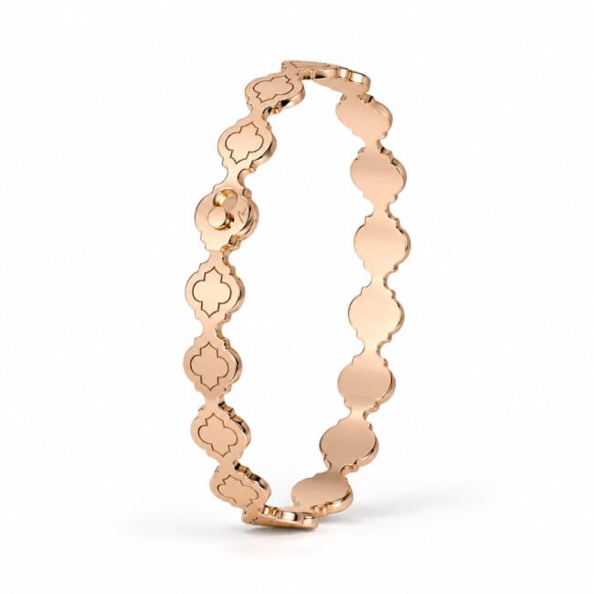 Bratara fixa din aur roz 14 KT, Noura Graphic