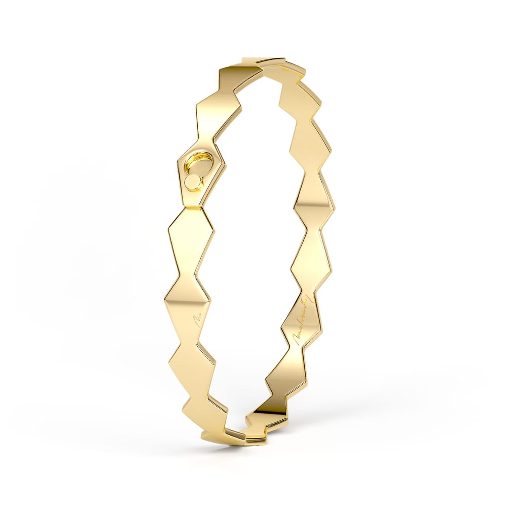 Bratara fixa din aur galben 14 KT, Grace Full