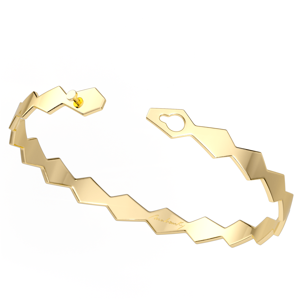 Bratara fixa din aur galben 14 KT, Grace Full