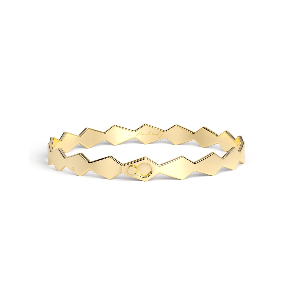 Bratara fixa din aur galben 14 KT, Grace Full