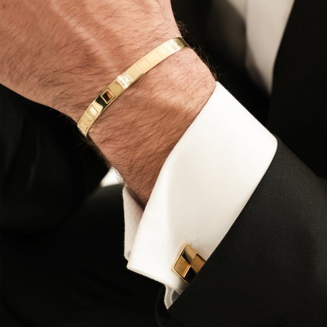 Bratara fixa aur galben barbati, Bangle King Wide