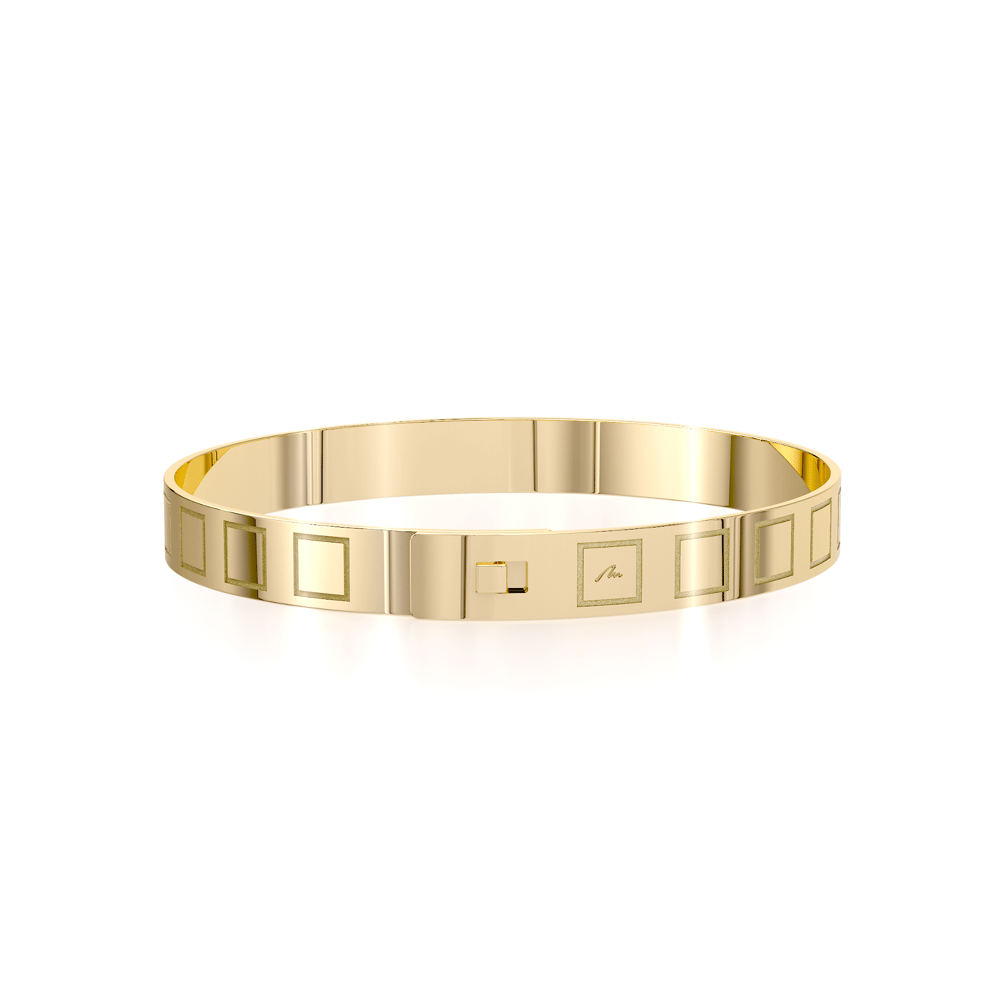 Bratara fixa aur galben barbati, Bangle King Wide