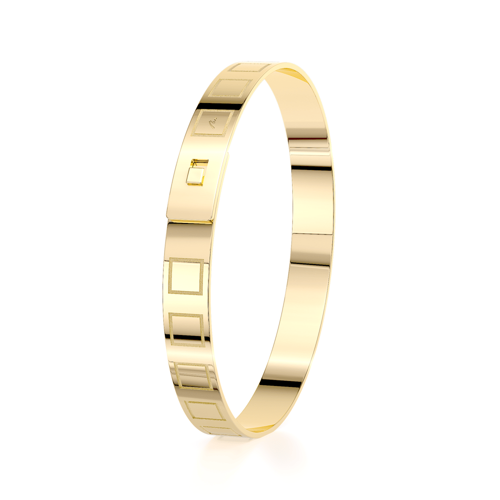 Bratara fixa aur galben barbati, Bangle King Wide