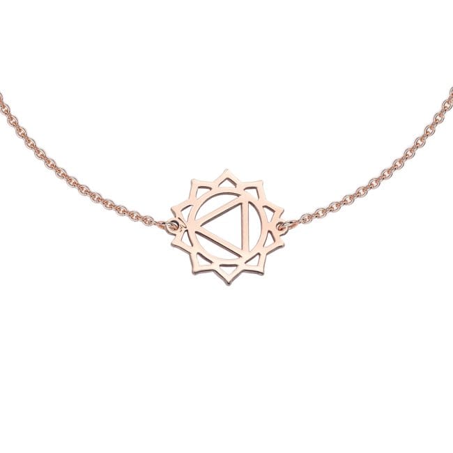 14 KT rose gold Solar Plexus Manipura Chakra chain bracelet