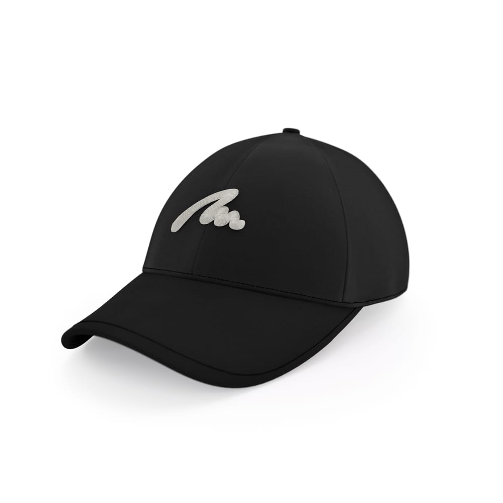 Black Malvensky M cap, with white logo