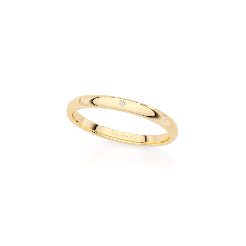 Verigheta aur galben 14 KT cu diamante, subtire, Iconic