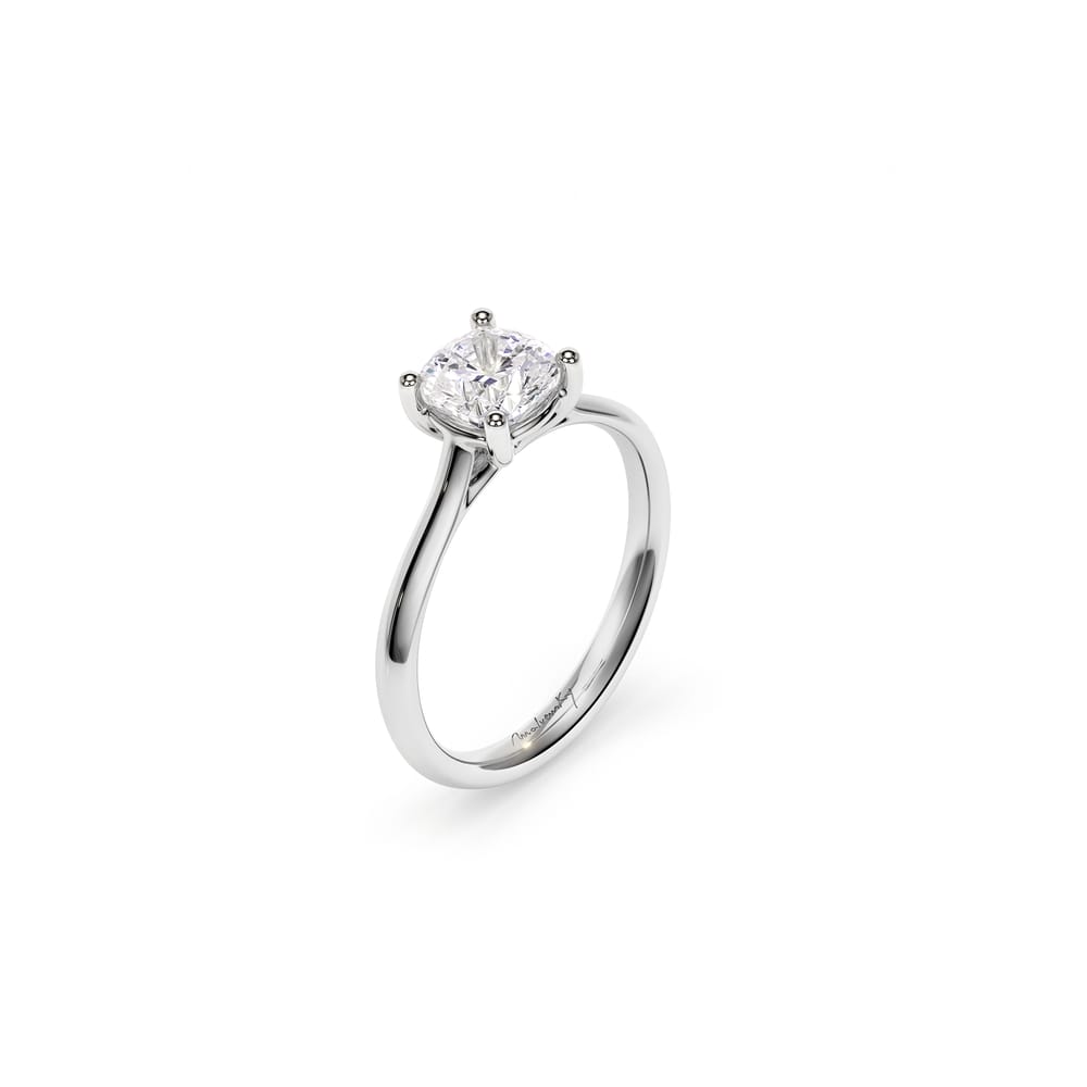Inel de Logodna Classic Aur Alb 18 KT Cushion Cut LGD 1.00 CT