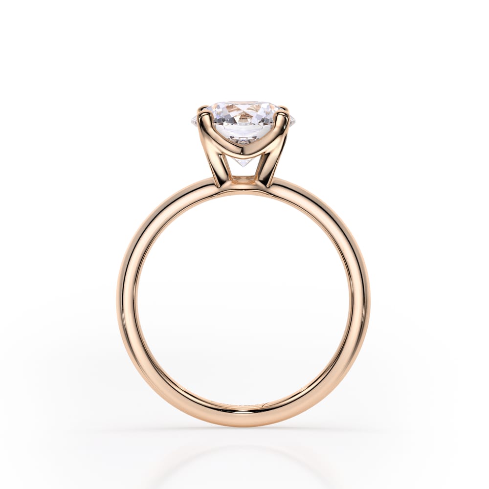 Inel de Logodna Iconic M Aur Roz 18 KT Round Cut LGD 2.00 CT