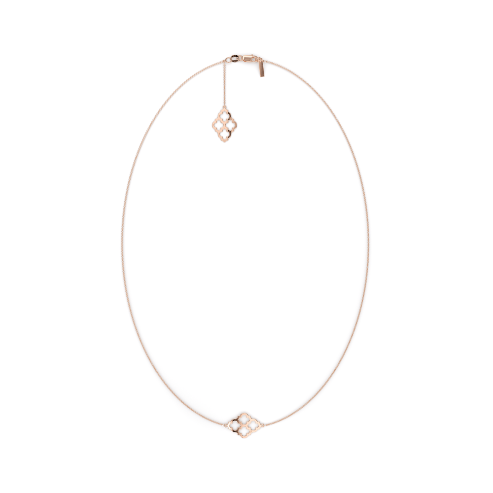 Lantisor cu doua elemente Amal, din aur roz 14 KT