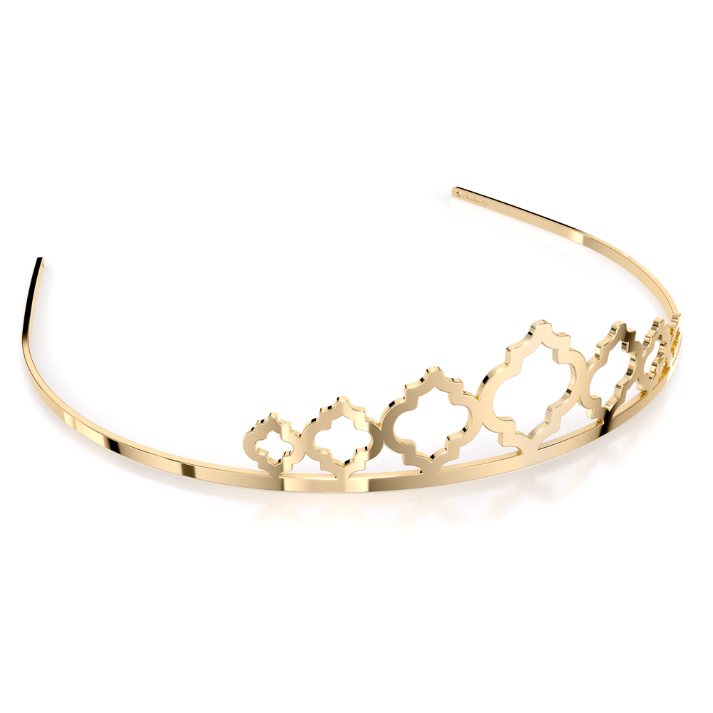 Tiara The Heart Of Orient, din alama placata cu aur galben