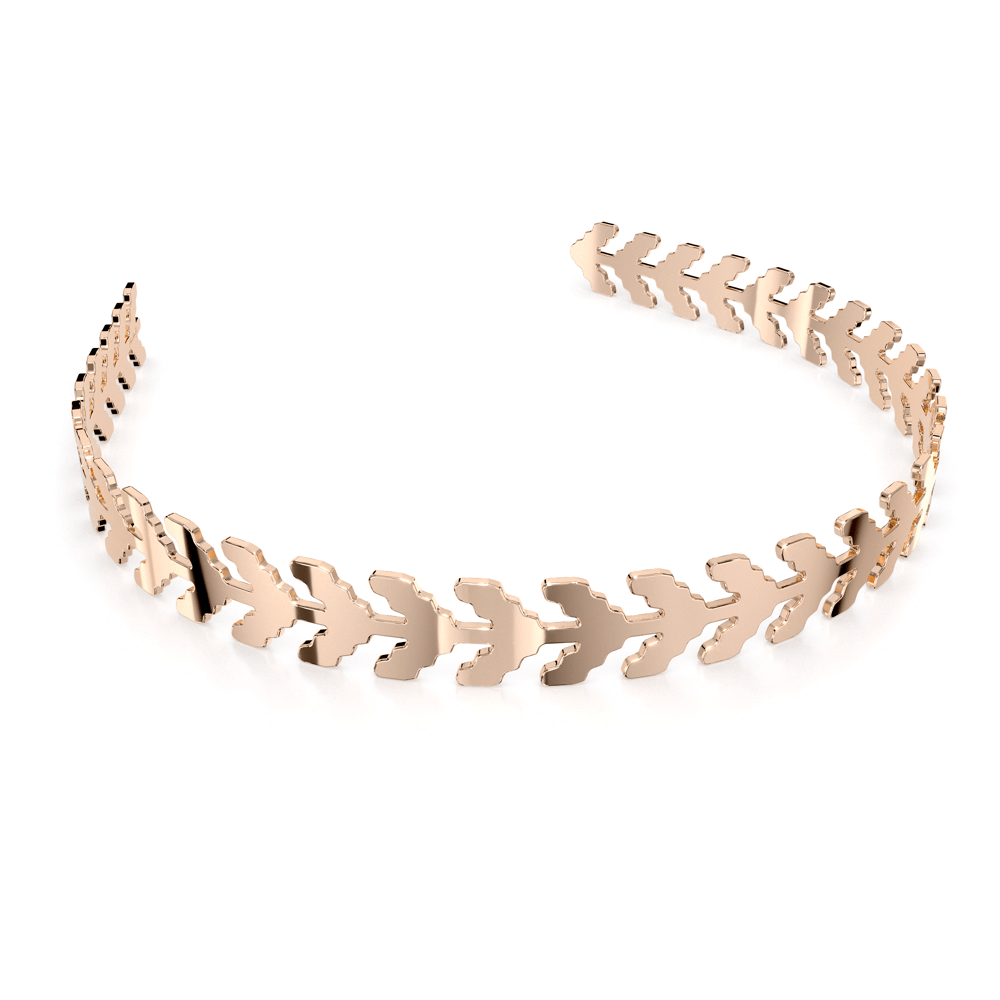 Tiara Spic Traditional, din alama placata cu aur roz