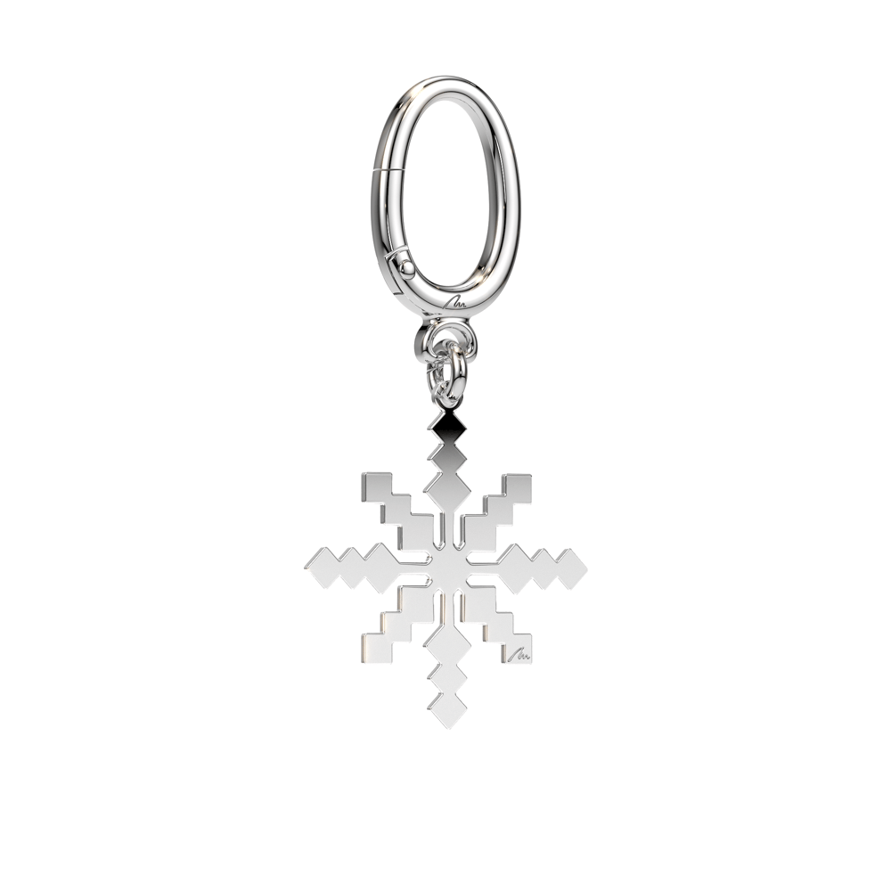 Palladium plated brass Ray of Light keychain