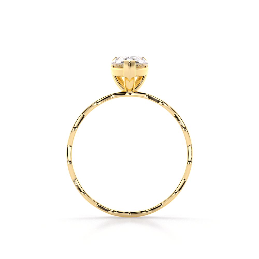 Inel de logodna Infinity Aur Galben 14 KT Pear Cut 1.00 CT LGD