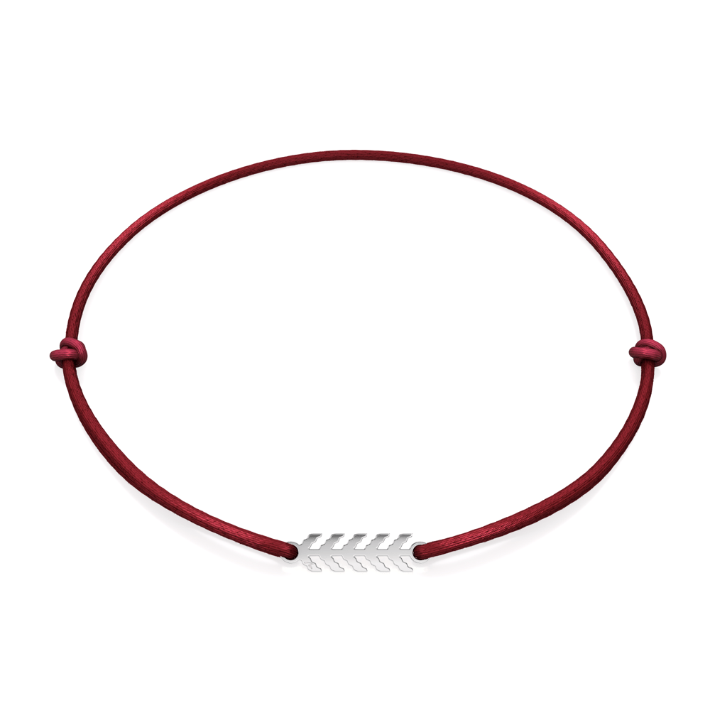 Bratara pe snur Spic Traditional, din aur alb 14 KT