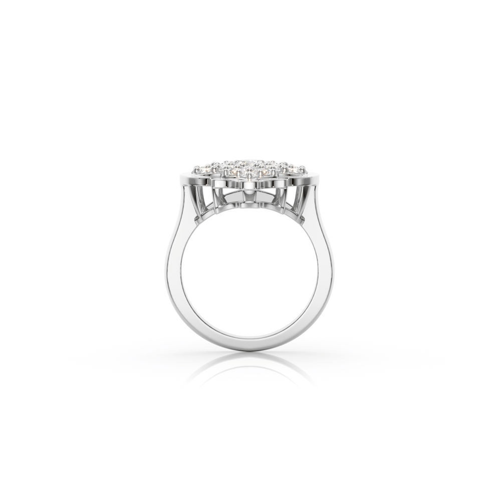 Inel Aman Pinky Diamonds, din aur alb 18 KT, cu diamante de laborator 1.19 CT