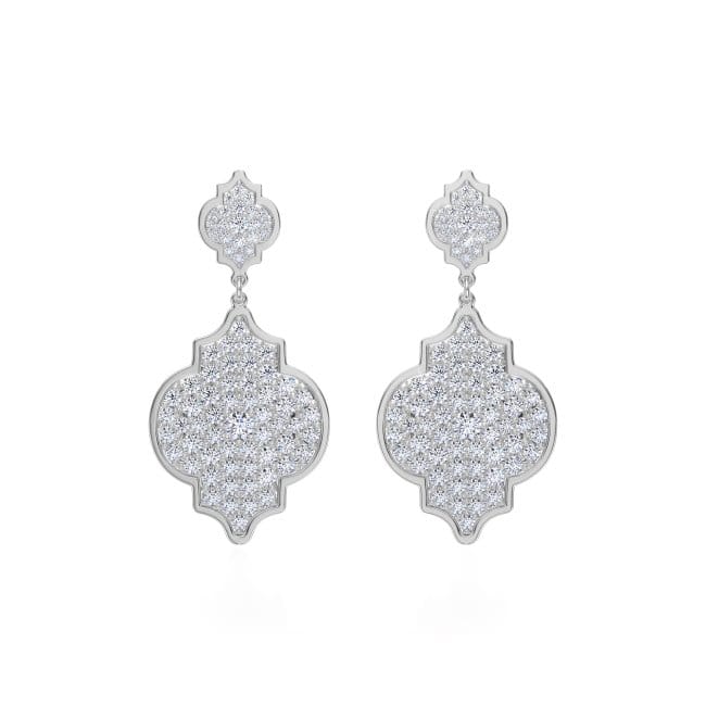 18 KT white gold Melek Diamonds 6.40 CT lab-grown diamonds earrings