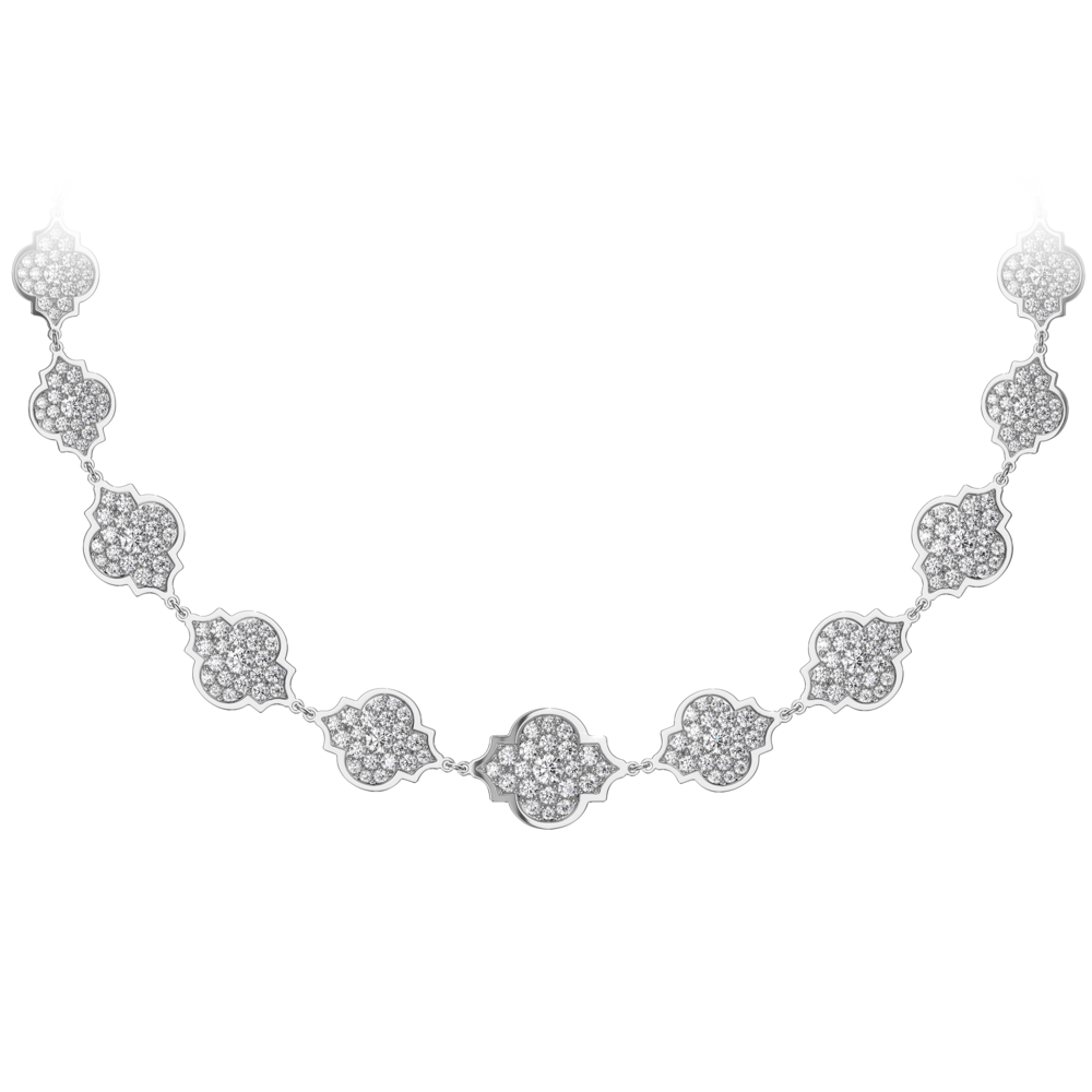 Colier Aman Diamonds, din aur alb 18 KT, cu diamante de laborator 11.60 CT