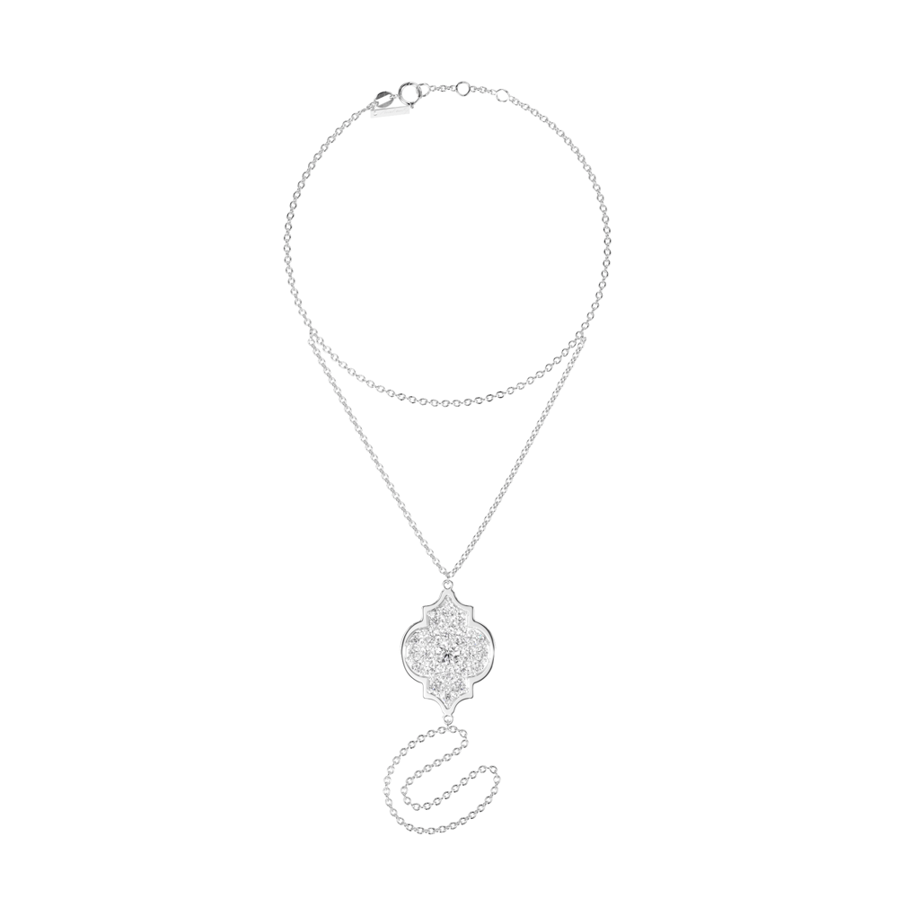 Bratara cu inel, aur alb 14 KT, diamante de laborator 1.18 CT, Amina Diamonds