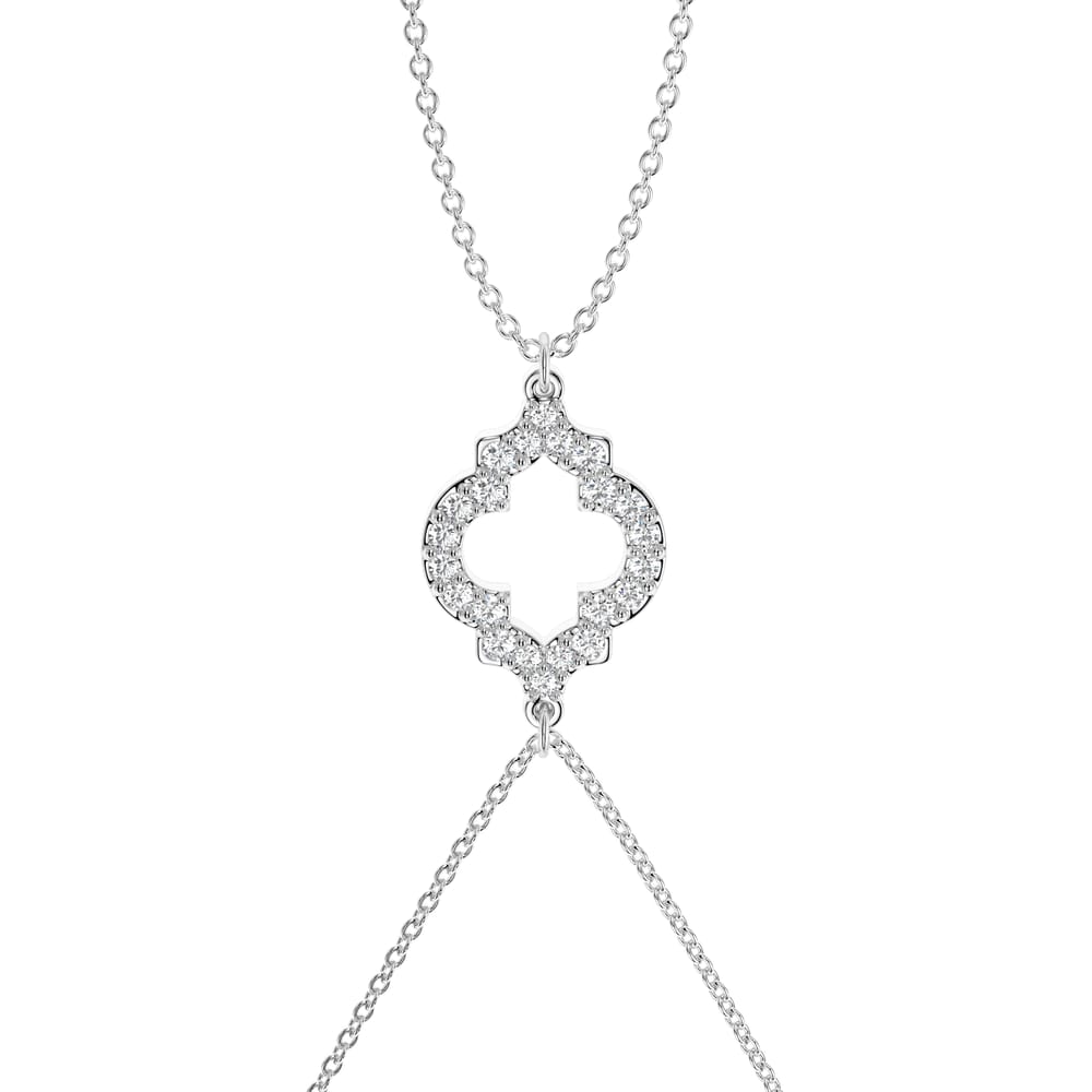 Bratara cu inel, aur alb 18 KT, diamante de laborator 0.60 CT, Amina Diamonds