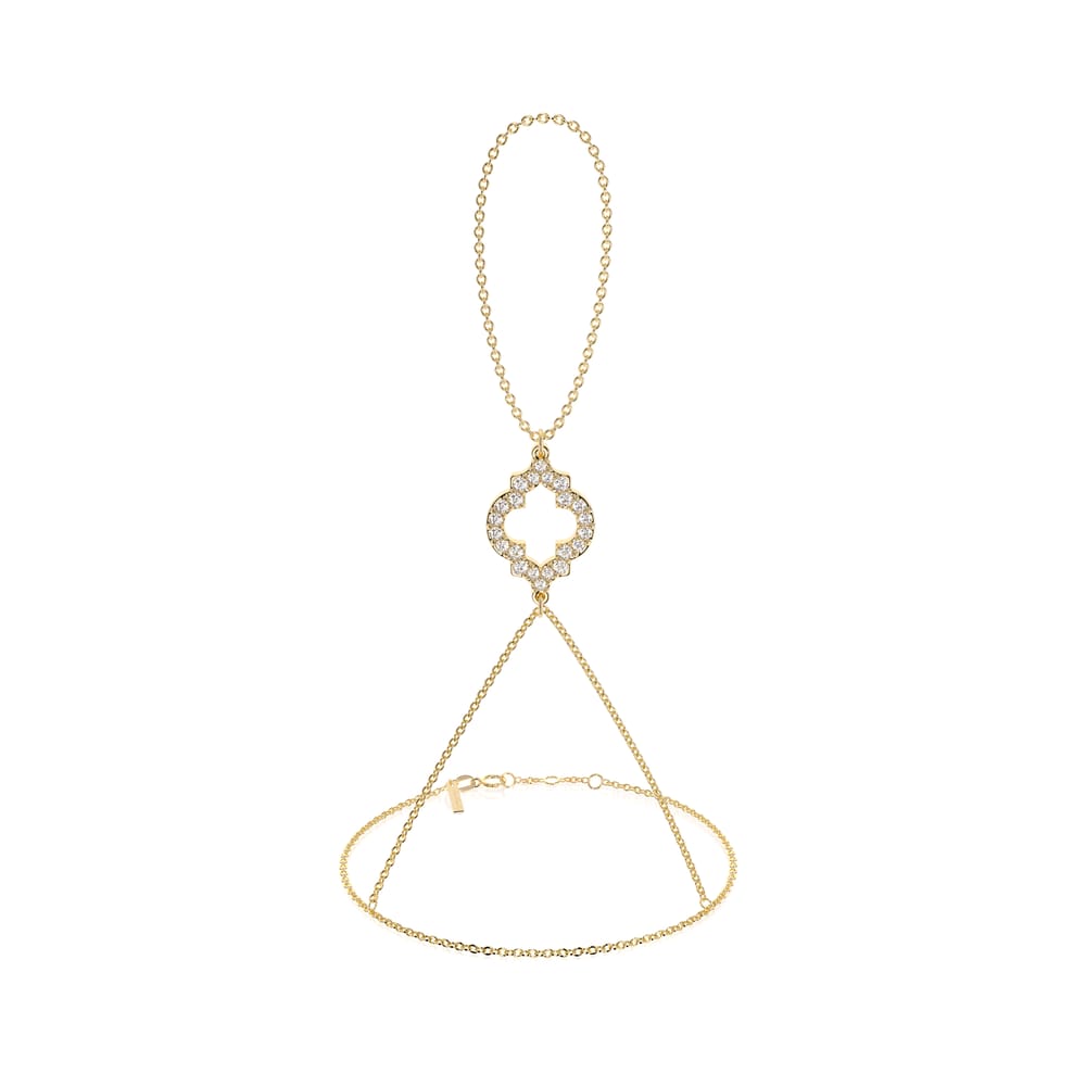 Bratara cu inel, aur galben 18 KT, diamante de laborator 0.60 CT, Amina Diamonds