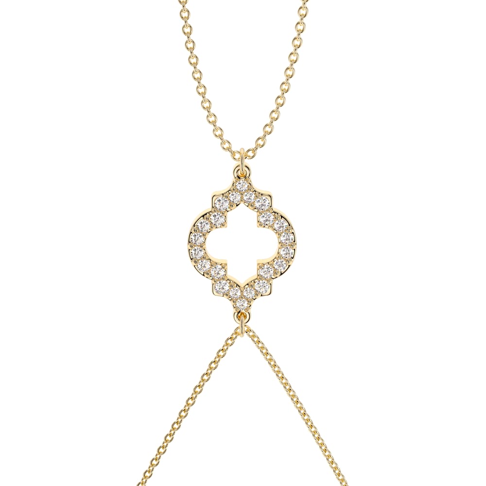 Bratara cu inel, aur galben 18 KT, diamante de laborator 0.60 CT, Amina Diamonds