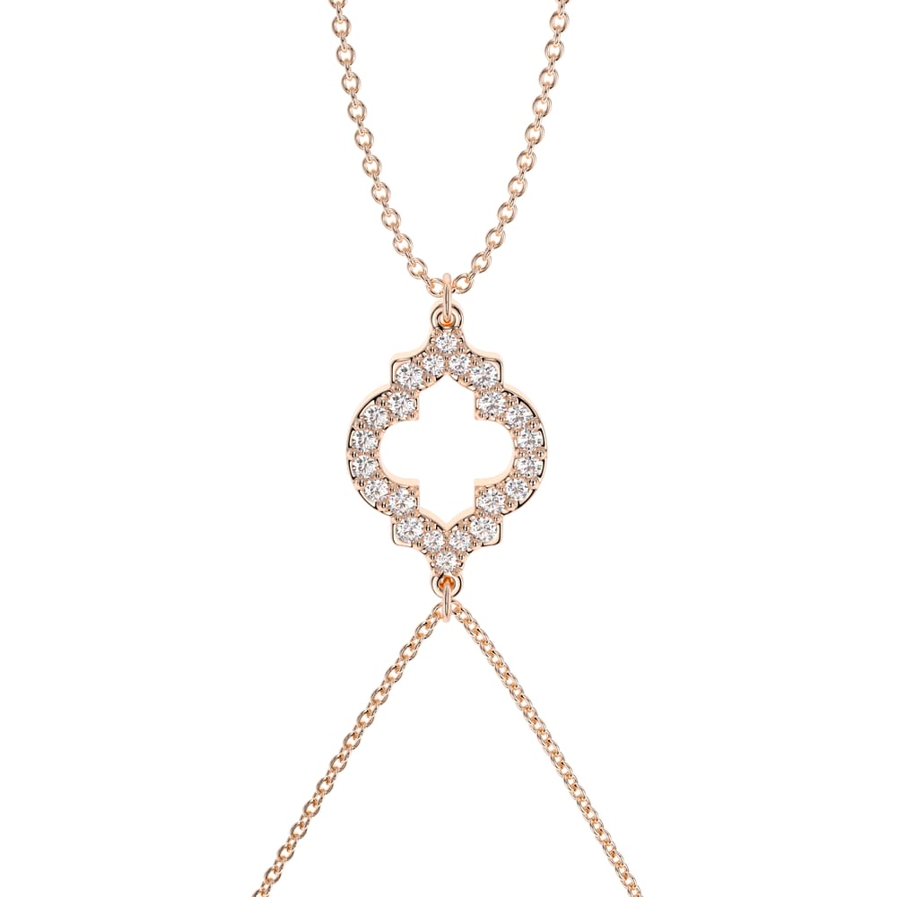 Bratara cu inel, aur roz 18 KT, diamante de laborator 0.60 CT, Amina Diamonds