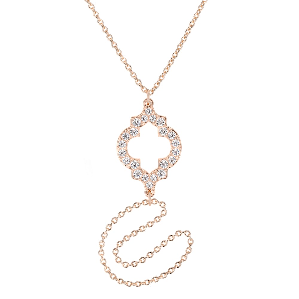 Bratara cu inel, aur roz 18 KT, diamante de laborator 0.60 CT, Amina Diamonds