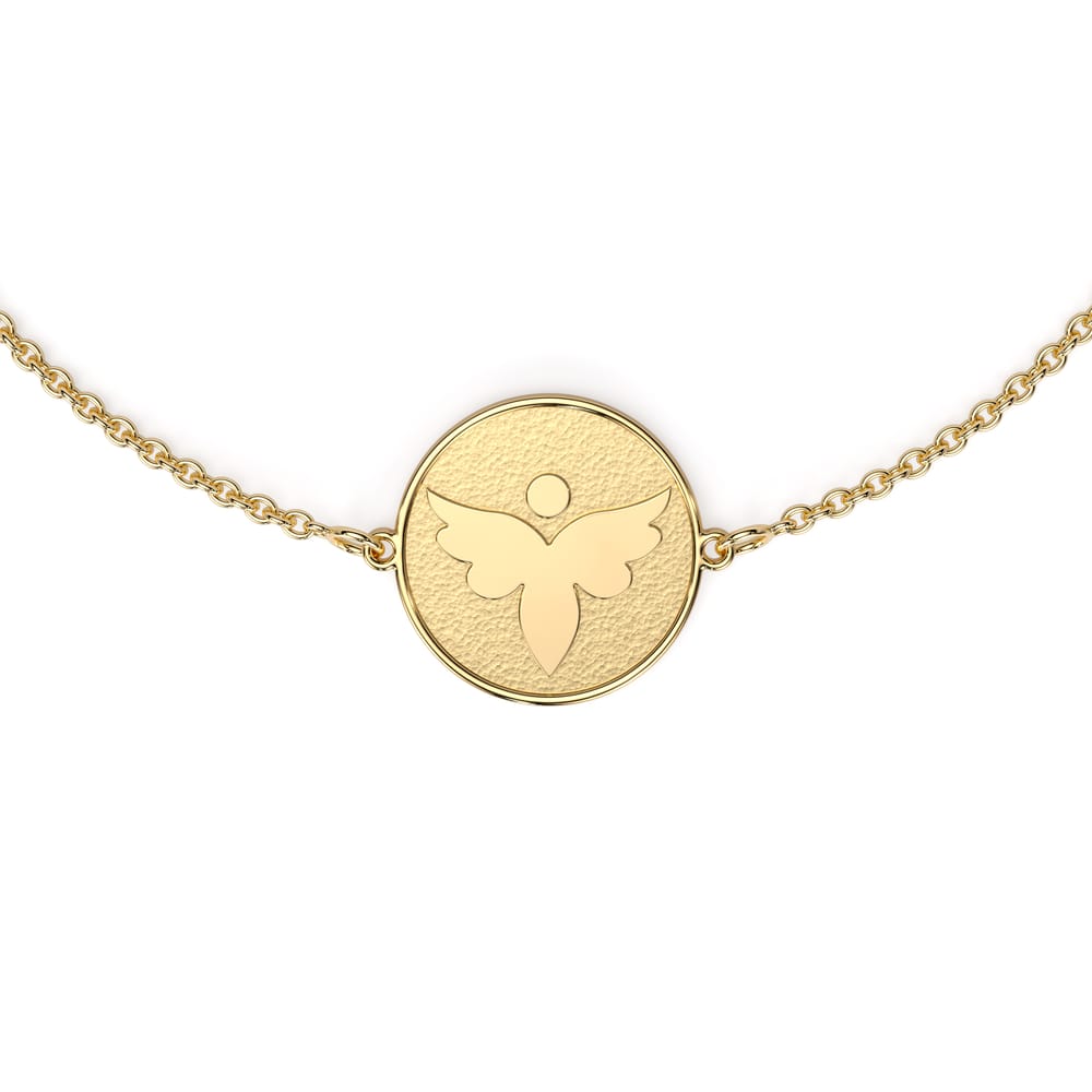 Bratara lant cu Arhanghel Fortunata, din aur galben 14 KT