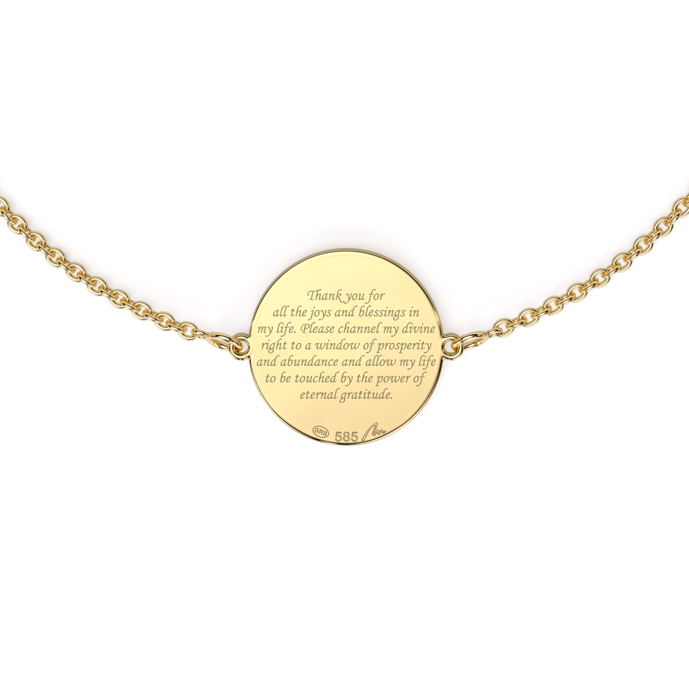 Bratara lant cu Arhanghel Fortunata, din aur galben 14 KT