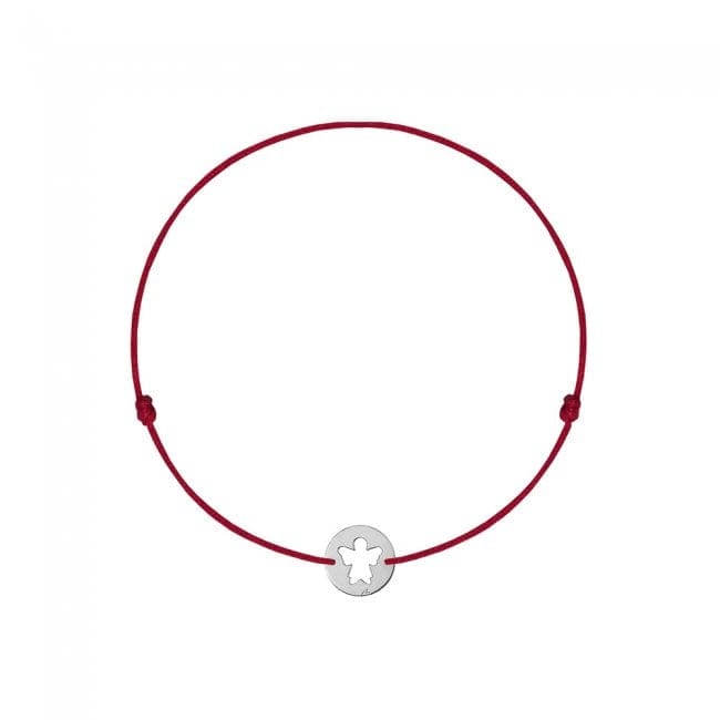 Bratara pe snur Baby Inger, din aur alb 14 KT