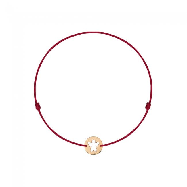 Bratara pe snur Baby Inger, din aur roz 14 KT