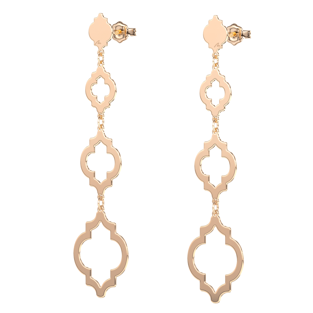 Cercei Aisha, din aur roz 14 KT