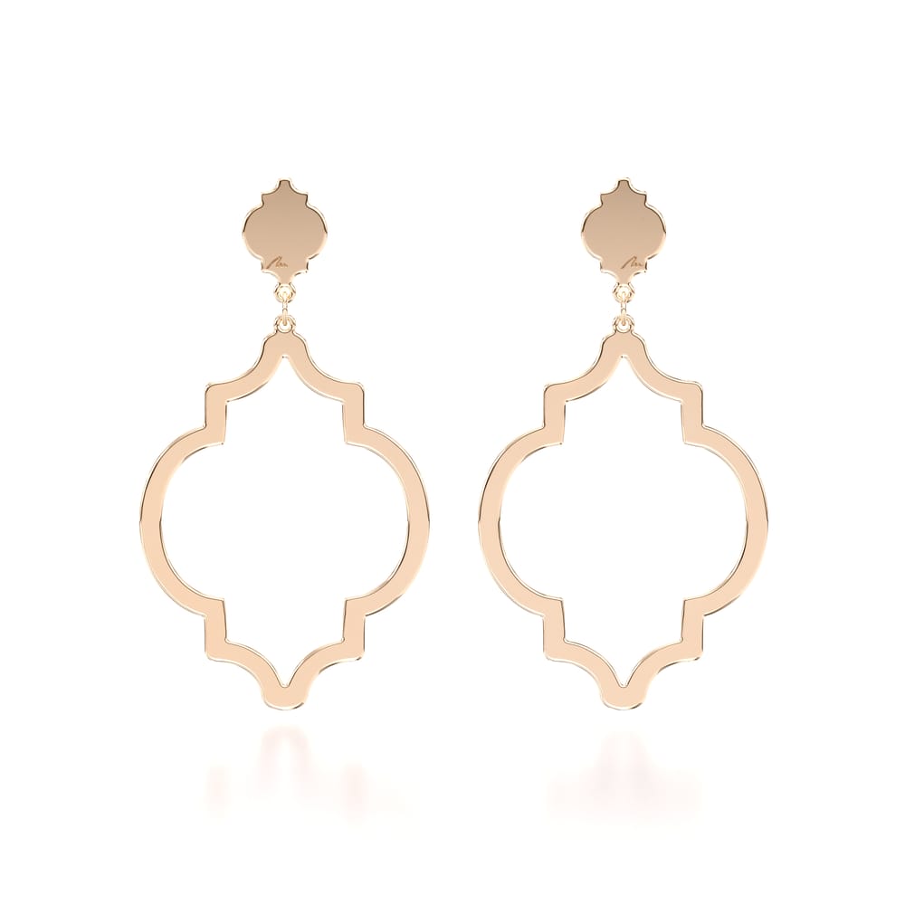 Cercei Melek, din aur roz 14 KT