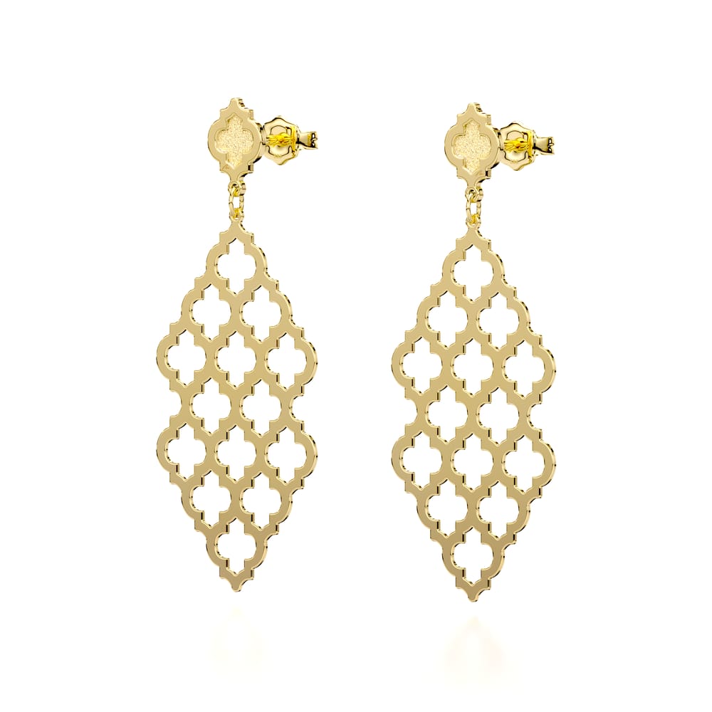 Cercei Yasmina M, din aur galben 14 KT